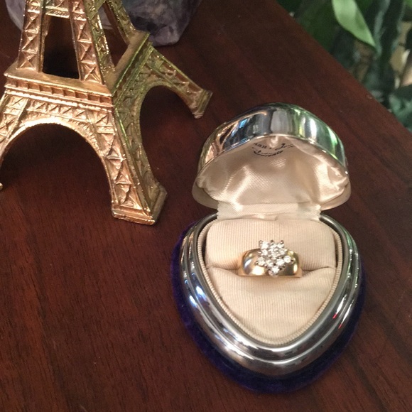 14k Gold Diamond cluster ring w/ appraisal Vintage - Picture 3 of 13